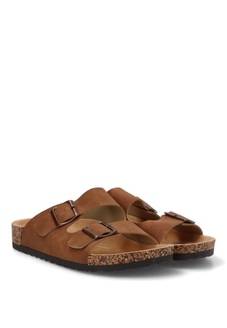 Sandalia de hombre Luna Collection 27-2012c cuero sintetico suela plana