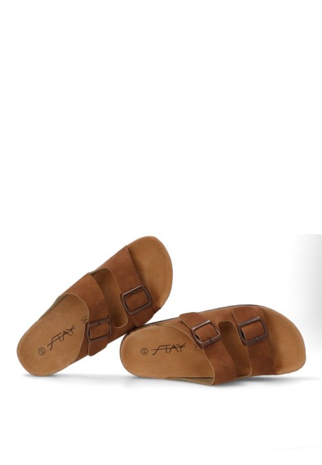 Sandalia de hombre Luna Collection 27-2012c cuero sintetico suela plana