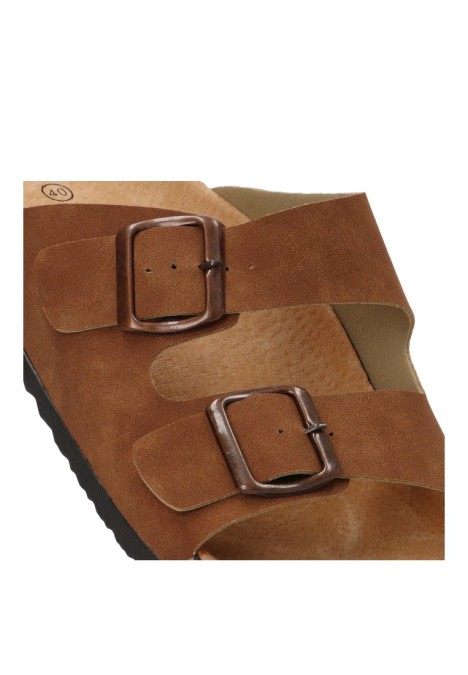 Sandalia de hombre Luna Collection 27-2012c cuero sintetico suela plana