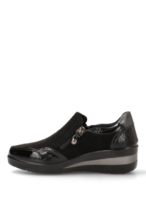 Deportivo de mujer AMARPIES amd29385 negro sintetico cuña media