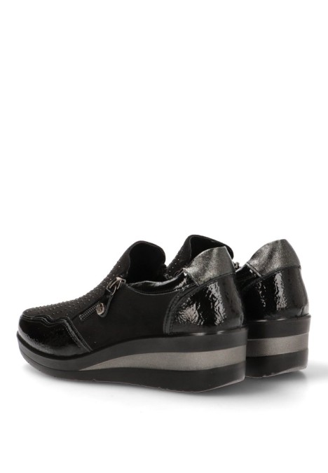 Deportivo de mujer AMARPIES amd29385 negro sintetico cuña media
