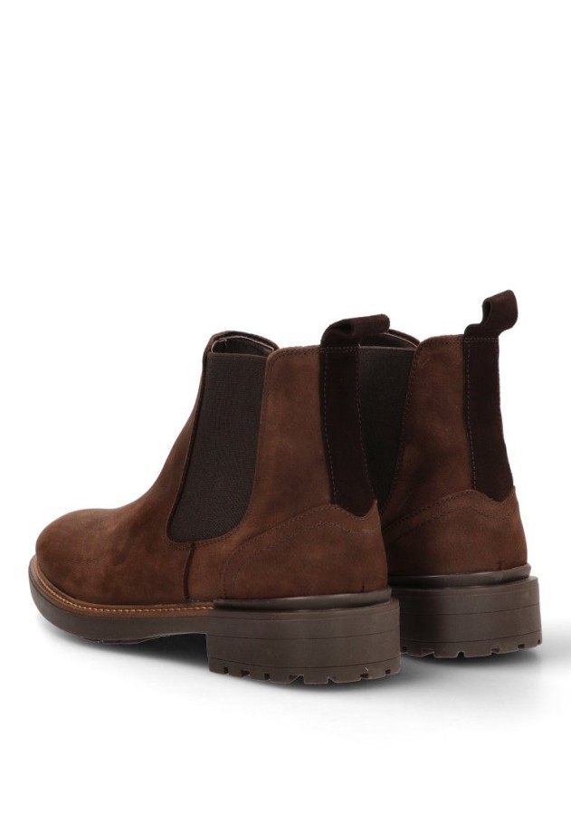 Botin de hombre DJ. SANTA 4162 marron piel suela plana