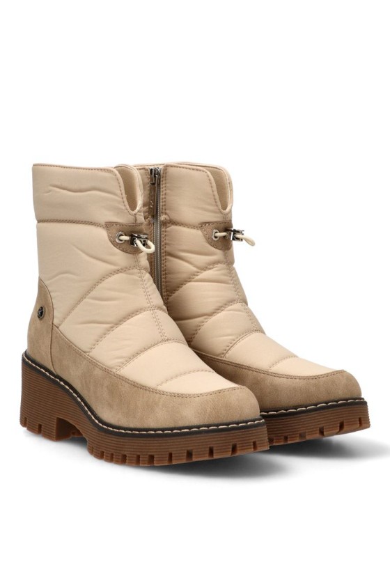 Botines acolchados de tacón medio mujer ETIKA 11117 hielo