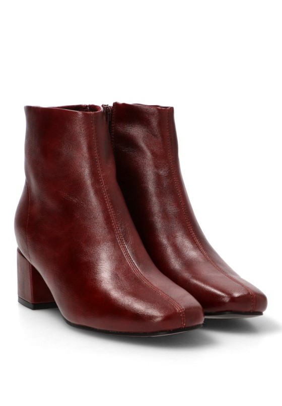 Botines bajos de tacón medio mujer ETIKA 32014 burdeos