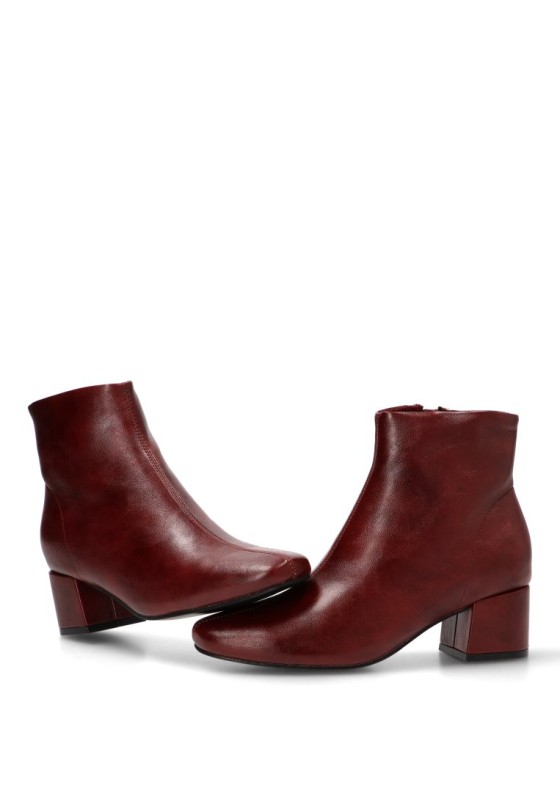 Botines bajos de tacón medio mujer ETIKA 32014 burdeos