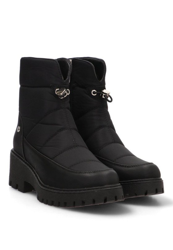Botines acolchados de tacón medio mujer ETIKA 11117 negro