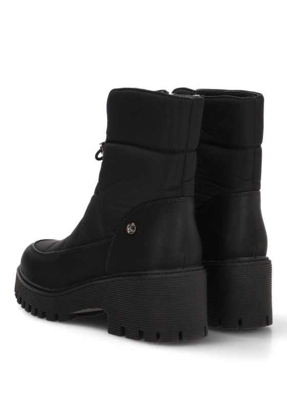Botines acolchados de tacón medio mujer ETIKA 11117 negro