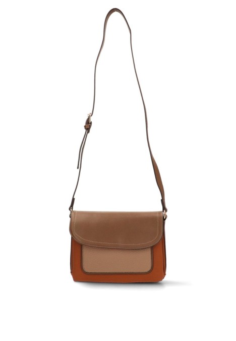 Bolso bandolera pequeña de mujer Luna Collection bfy27871 marron sintetico 