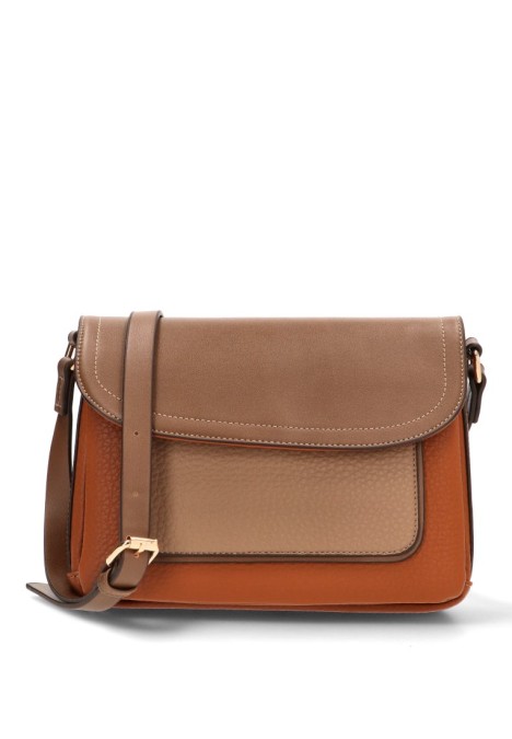 Bolso bandolera pequeña de mujer Luna Collection bfy27871 marron sintetico 