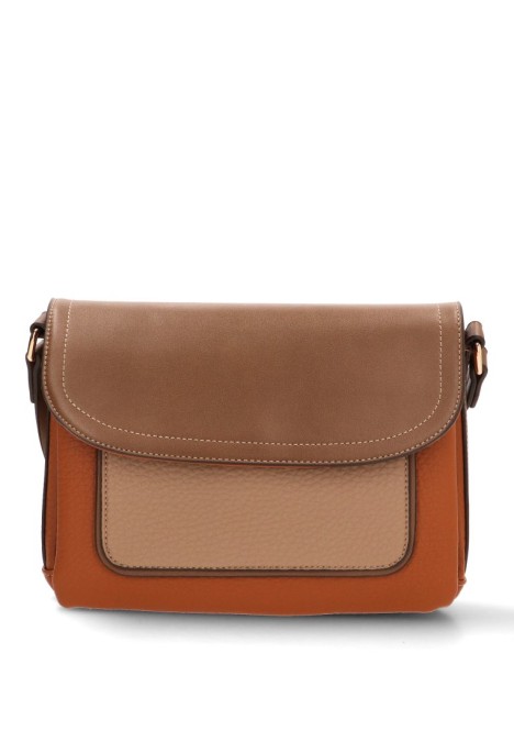 Bolso bandolera pequeña de mujer Luna Collection bfy27871 marron sintetico 