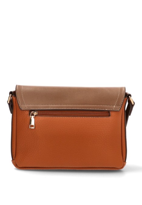Bolso bandolera pequeña de mujer Luna Collection bfy27871 marron sintetico 