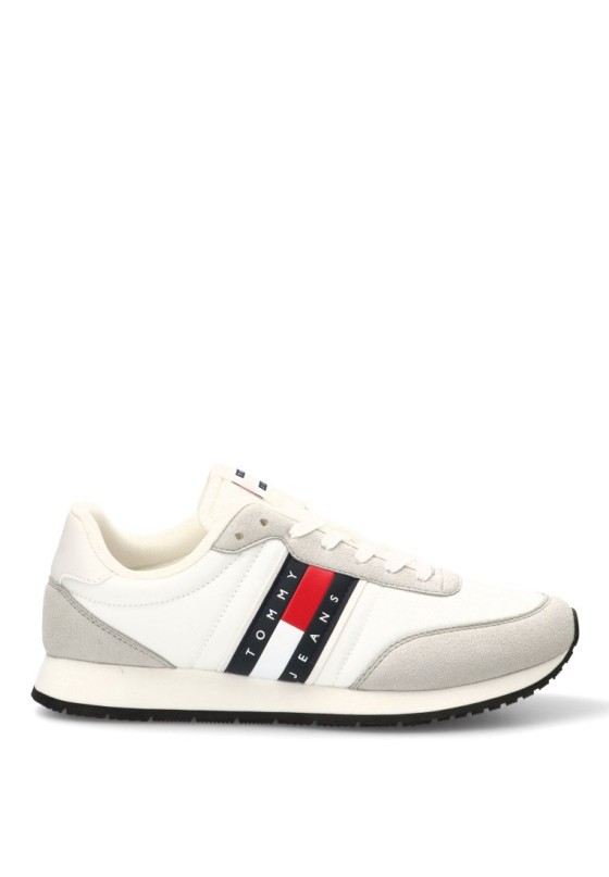 Deportivo de hombre TOMMY HILFIGER em0em01709 blanco piel suela plana