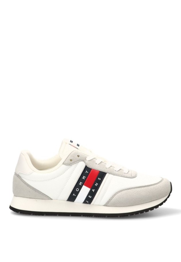 Deportivo de hombre TOMMY HILFIGER em0em01709 blanco piel suela plana