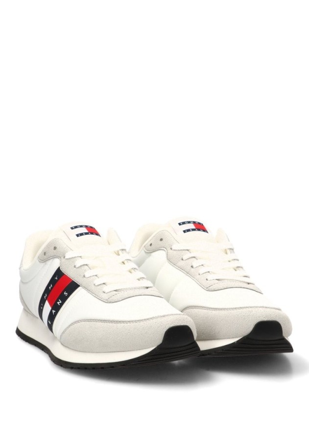 Deportivo de hombre TOMMY HILFIGER em0em01709 blanco piel suela plana
