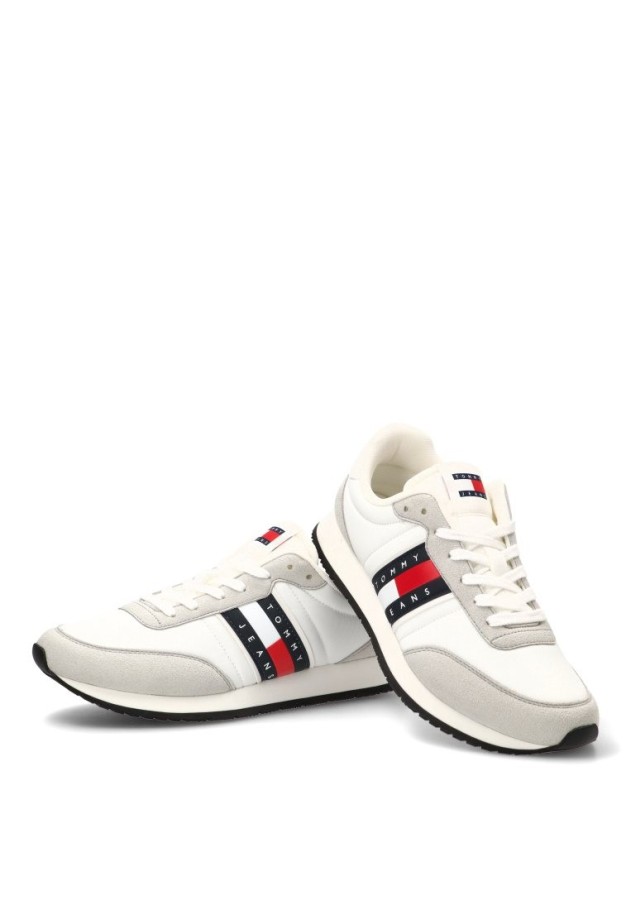 Deportivo de hombre TOMMY HILFIGER em0em01709 blanco piel suela plana