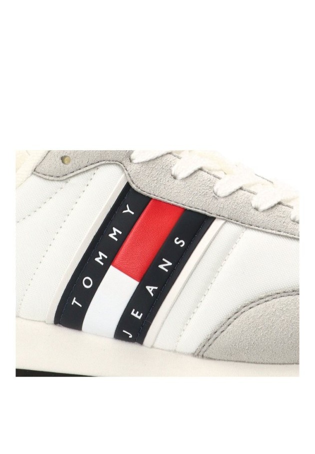 Deportivo de hombre TOMMY HILFIGER em0em01709 blanco piel suela plana