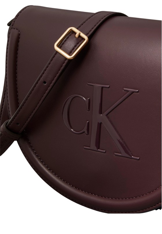 Bolso bandolera pequeña de mujer CALVIN KLEIN lv04f3221g burdeos sintetico