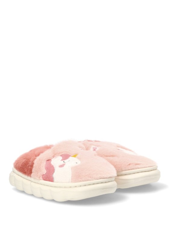 Zapatillas casa de niña JOMIX mb10134 rosa textil  suela plana