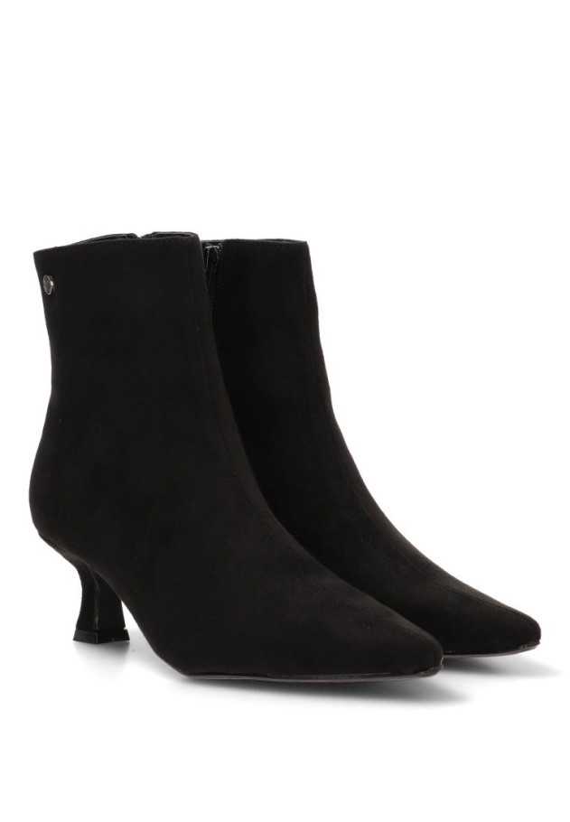Botin de mujer BUONAROTTI a-5417 negro antelina tacón medio