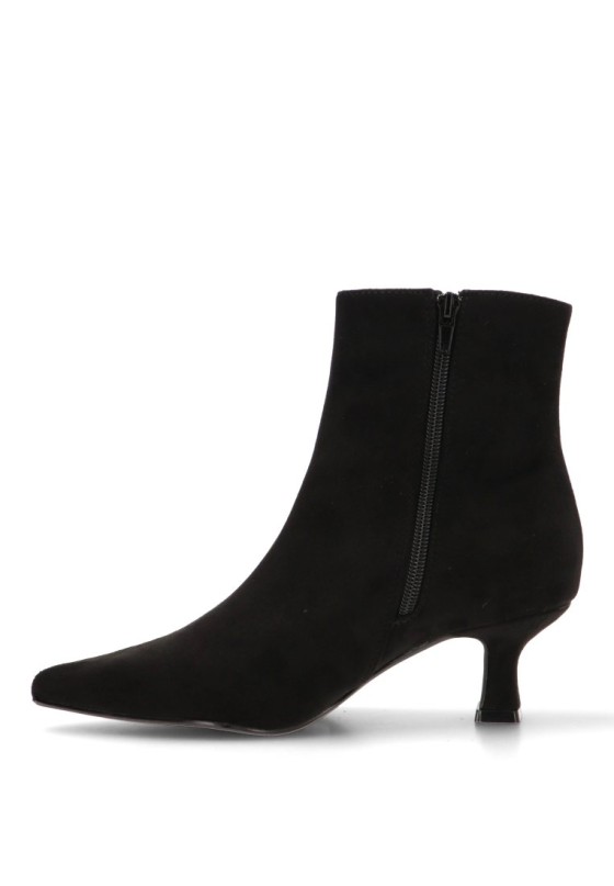Botin de mujer BUONAROTTI a-5417 negro antelina tacón medio