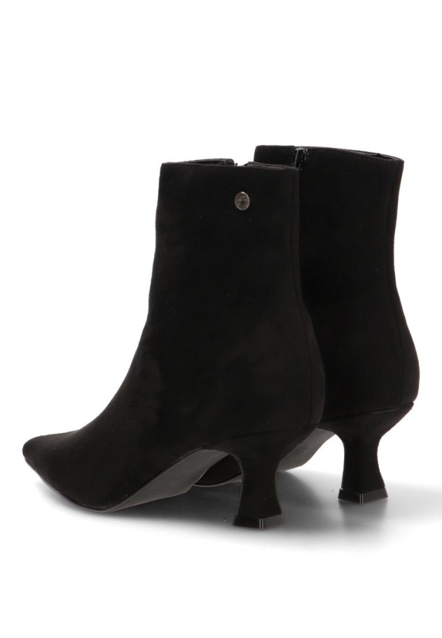 Botin de mujer BUONAROTTI a-5417 negro antelina tacón medio