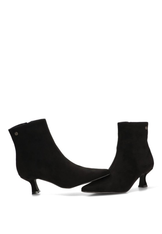 Botin de mujer BUONAROTTI a-5417 negro antelina tacón medio