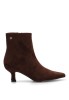 Botin de mujer BUONAROTTI a-5417 coffee antelina suela plana
