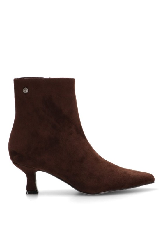 Botin de mujer BUONAROTTI a-5417 coffee antelina suela plana