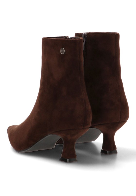 Botin de mujer BUONAROTTI a-5417 coffee antelina suela plana
