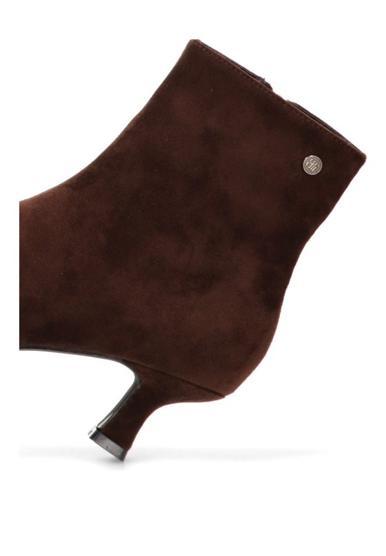 Botin de mujer BUONAROTTI a-5417 coffee antelina suela plana