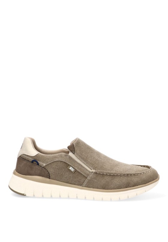 Zapato de hombre XTI 145763 taupe sintetico suela plana