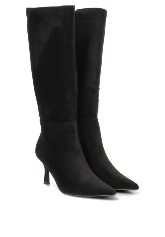 Bota de mujer JOIA h8-996h negro antelina tacón medio