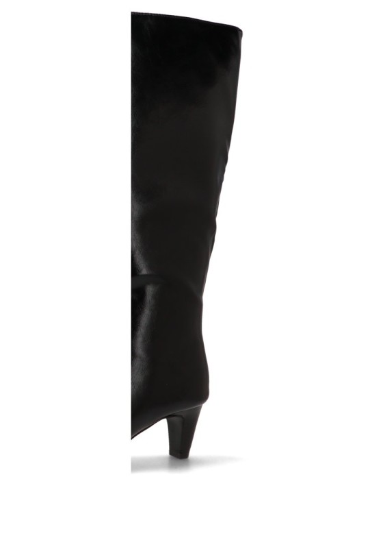 Bota de mujer IDEAL SHOES 6388 negro sintetico tacón medio