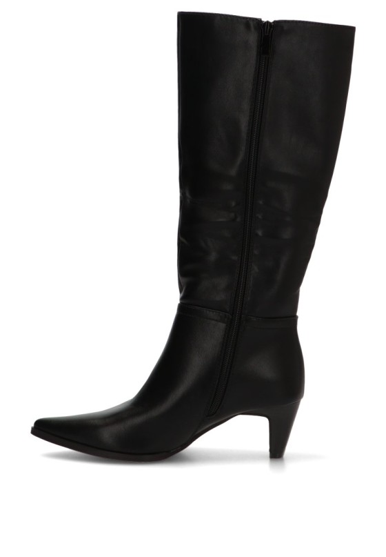 Bota de mujer IDEAL SHOES 6395a negro sintetico tacón medio