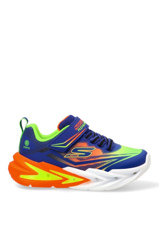Deportivo de niño SKECHERS 400139l azul sintetico suela plana