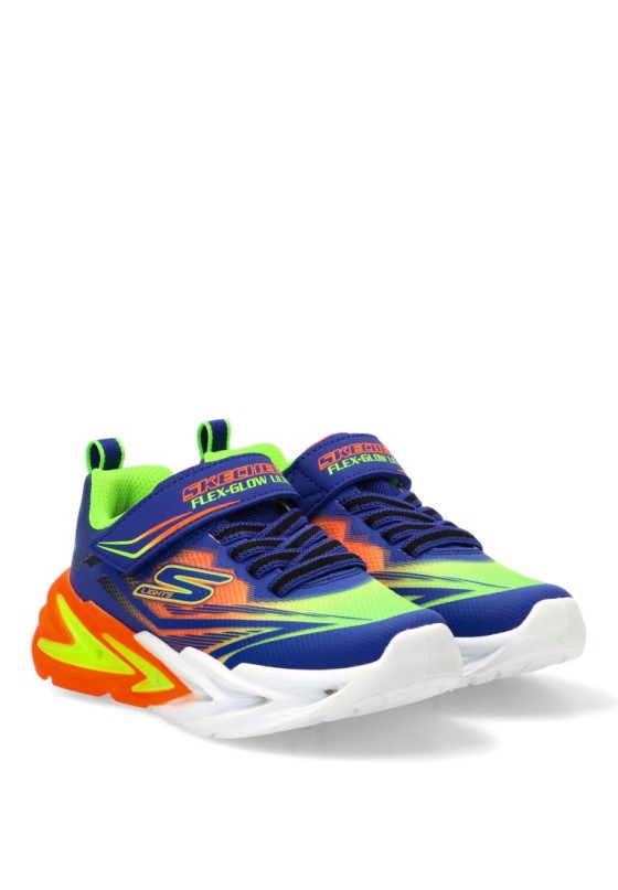 Deportivo de niño SKECHERS 400139l azul sintetico suela plana
