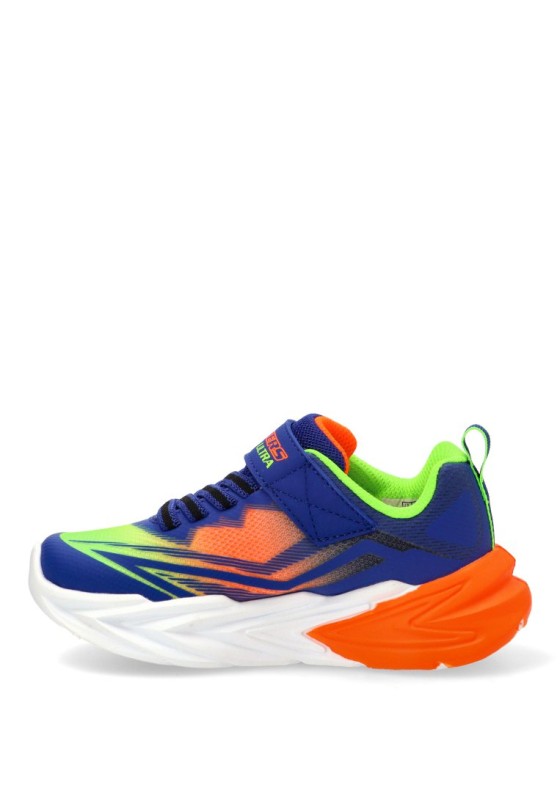 Deportivo de niño SKECHERS 400139l azul sintetico suela plana