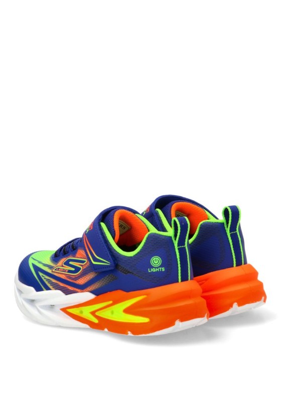 Deportivo de niño SKECHERS 400139l azul sintetico suela plana