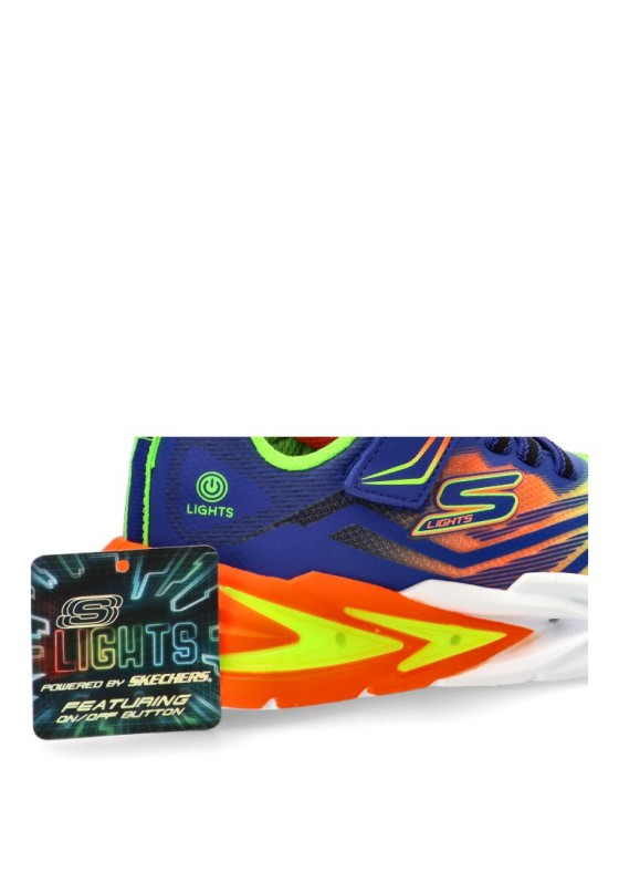 Deportivo de niño SKECHERS 400139l azul sintetico suela plana