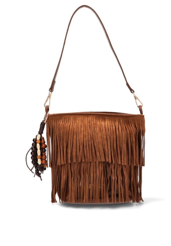 Bolso bandolera pequeña de mujer ETIKA b30146 marron antelina
