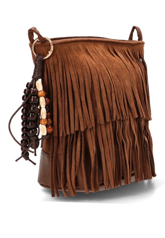 Bolso bandolera pequeña de mujer ETIKA b30146 marron antelina