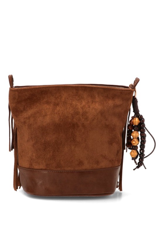 Bolso bandolera pequeña de mujer ETIKA b30146 marron antelina