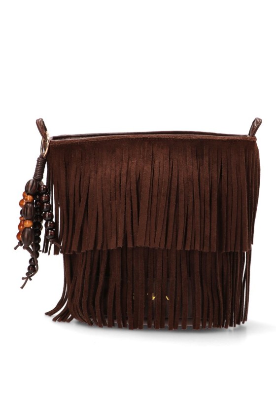 Bolso bandolera pequeña de mujer ETIKA b30146 coffee antelina