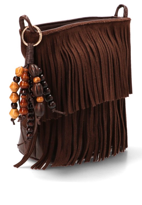 Bolso bandolera pequeña de mujer ETIKA b30146 coffee antelina