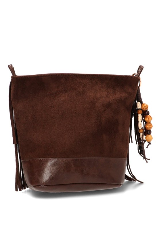 Bolso bandolera pequeña de mujer ETIKA b30146 coffee antelina