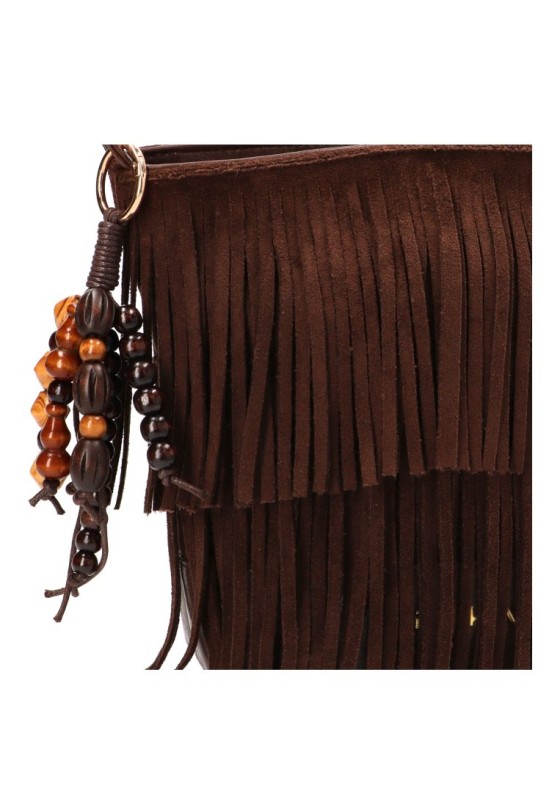 Bolso bandolera pequeña de mujer ETIKA b30146 coffee antelina