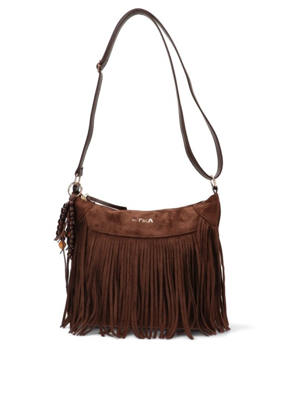 Bolso bandolera grande de mujer ETIKA b30147 coffee antelina