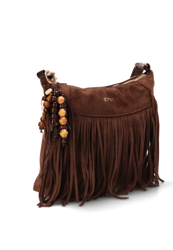 Bolso bandolera grande de mujer ETIKA b30147 coffee antelina