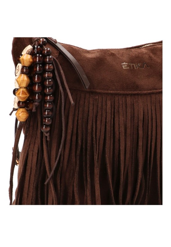 Bolso bandolera grande de mujer ETIKA b30147 coffee antelina
