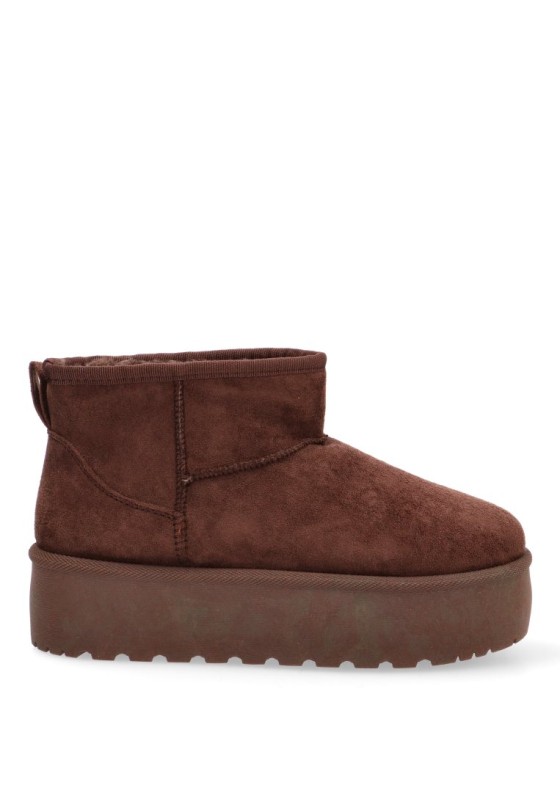 Botin de mujer GIANLINGYINDU ev-503 marron antelina suela doble